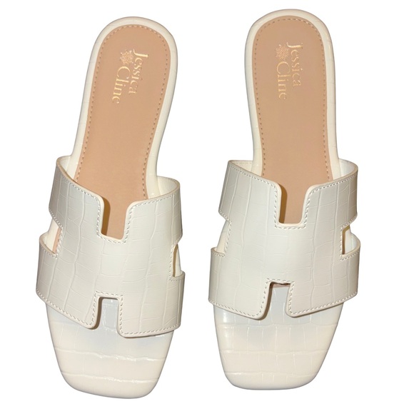 Jessica Cline Shoes - NIB | Jessica Cline Bianca Ivory Slide Sandals | Size 10M